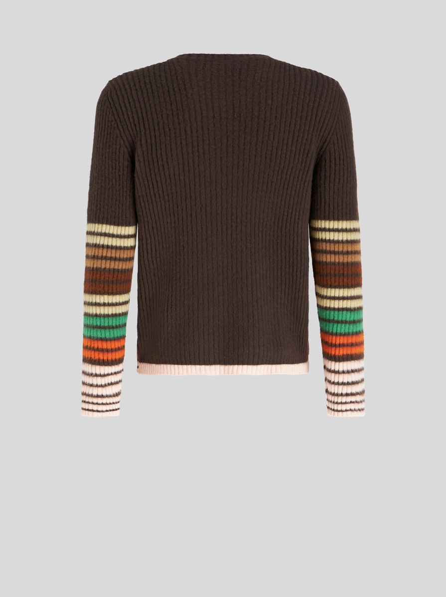 ROUND NECK JUMPER WITH STRIPES - 5