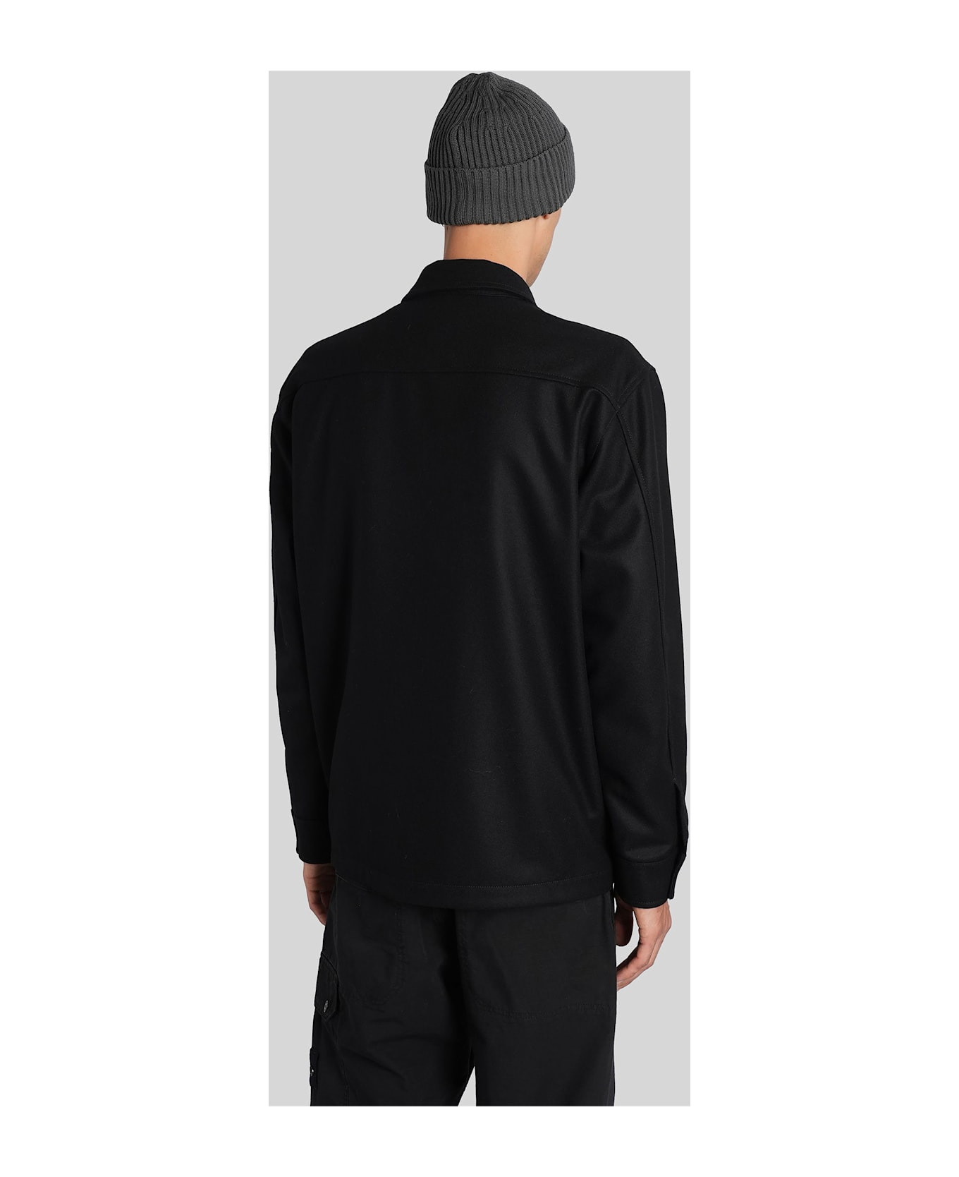 Casual Jacket In Black Wool - 3