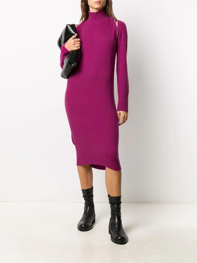 Diesel zip reveal roll neck knit dress outlook