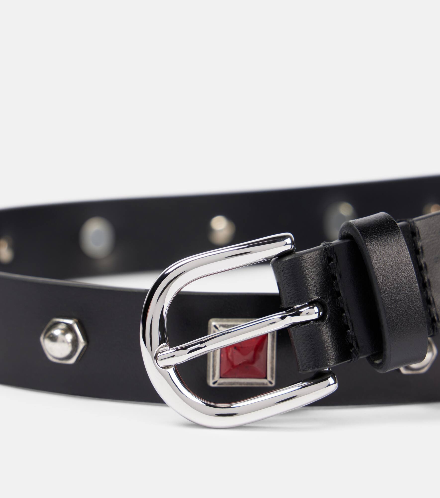 Zap studded leather belt - 3