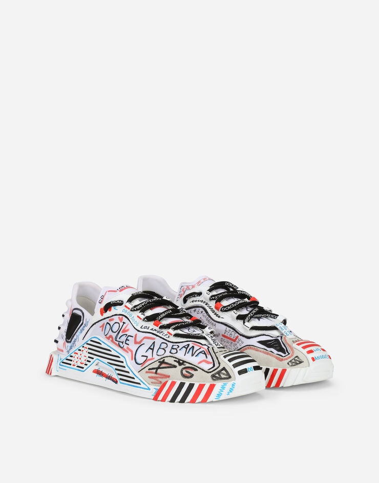 Mixed-materials Los Angeles NS1 slip-on sneakers - 2