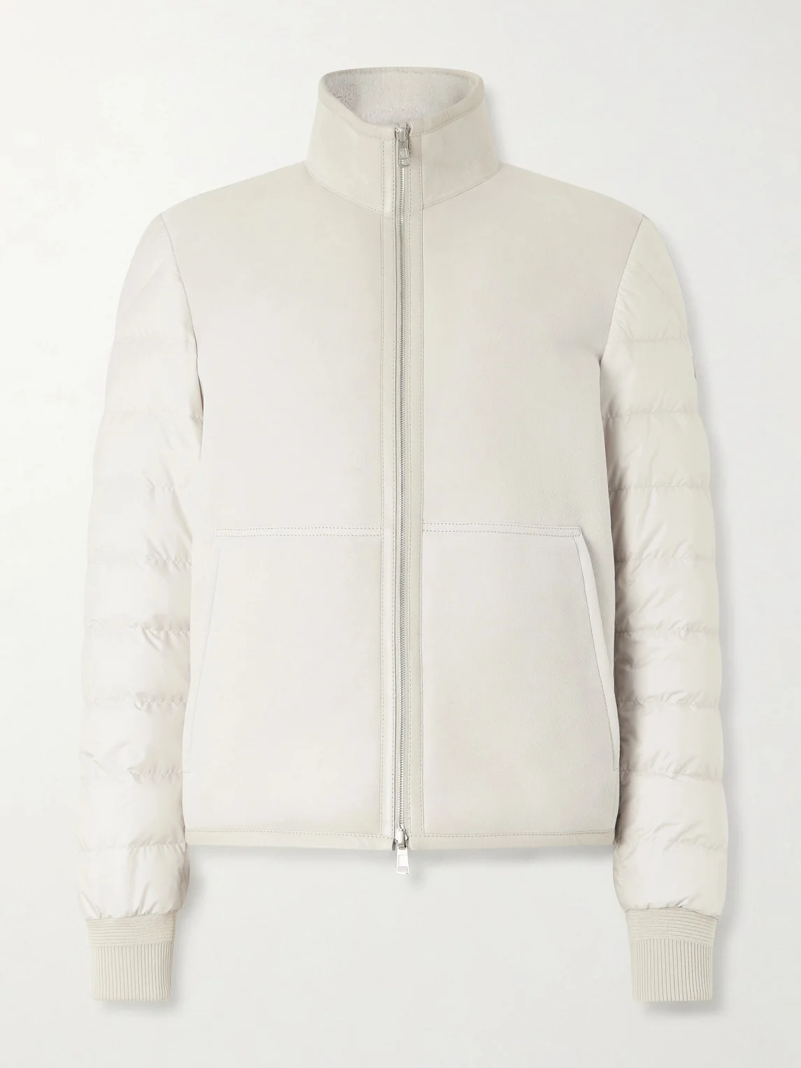 Crachin Reversible Leather-Trimmed Quilted Shell and Shearling Down Jacket - 1