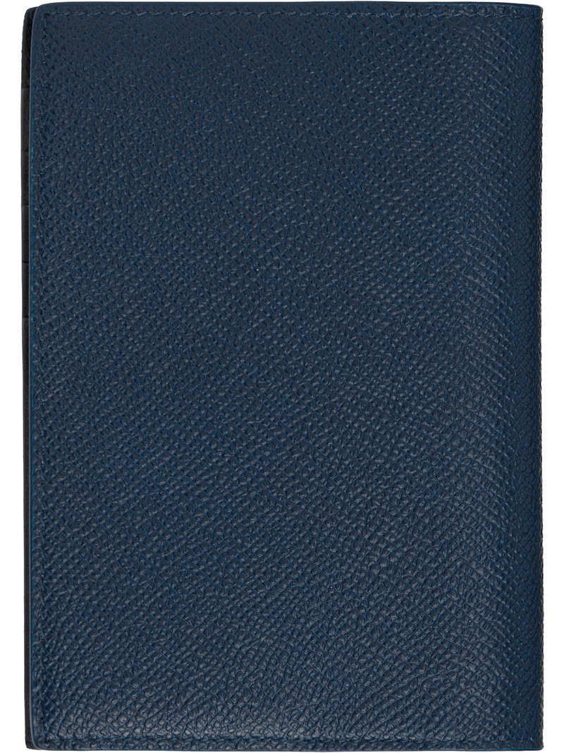 BALENCIAGA Blue Leather Passport Holder Wallet outlook