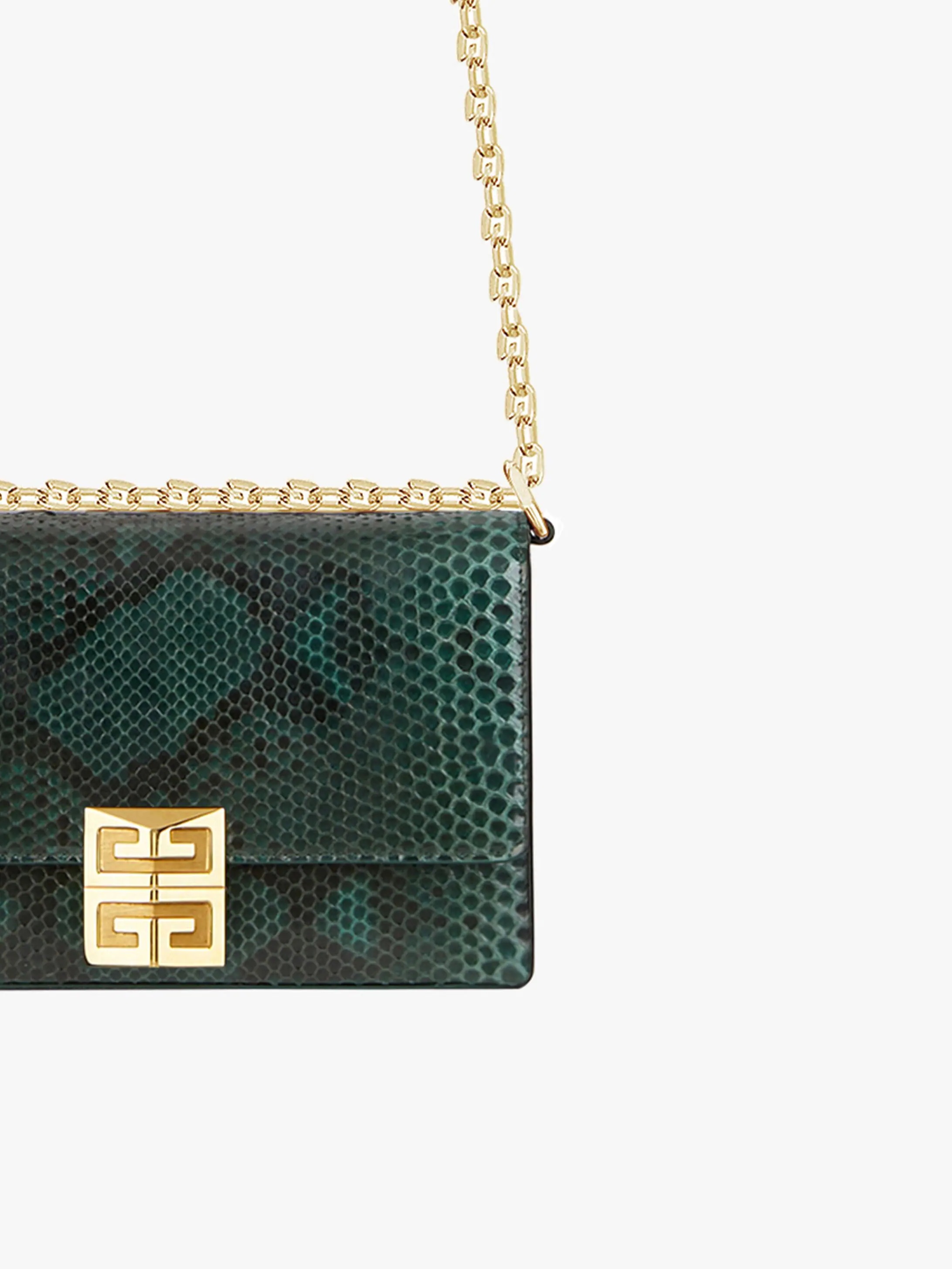 SMALL 4G BAG IN PYTHON WITH CHAIN - 5