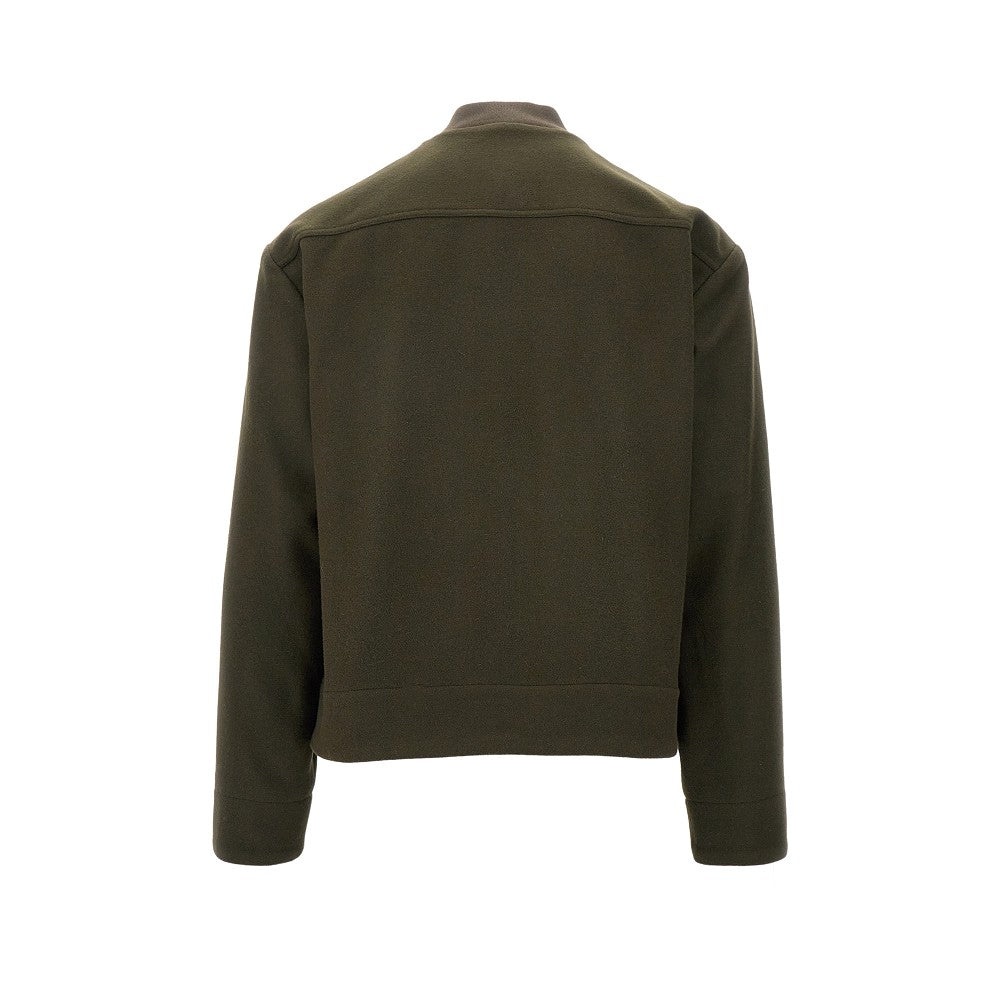 WOOL-BLEND CLOTH BLOUSON JACKET - 3