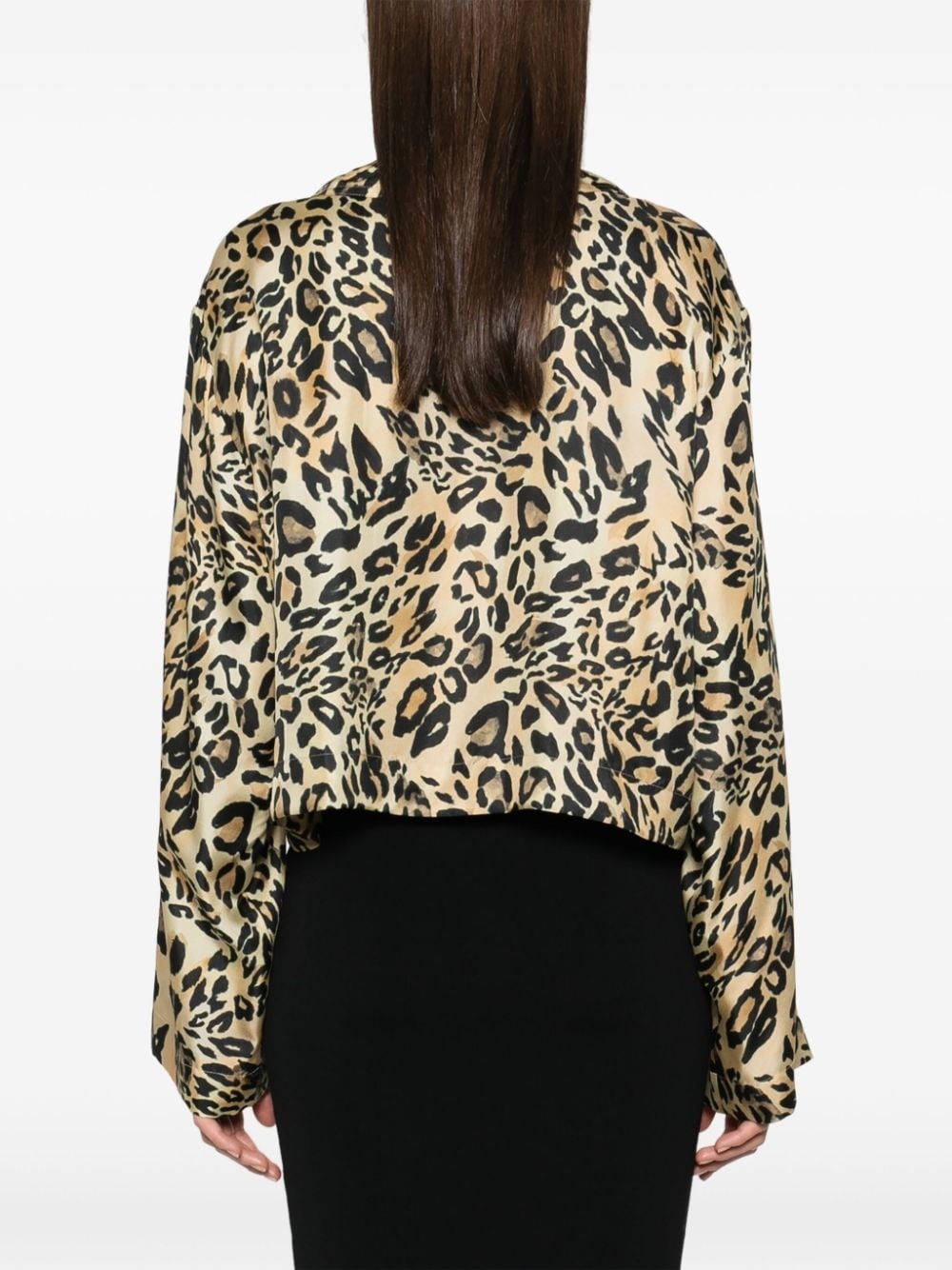 cropped long-sleeves shirt - 4