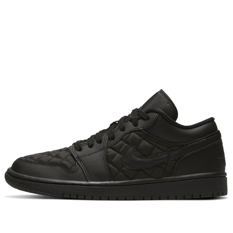 (WMNS) Air Jordan 1 Low 'Triple Black Quilted' DB6480-001 - 1