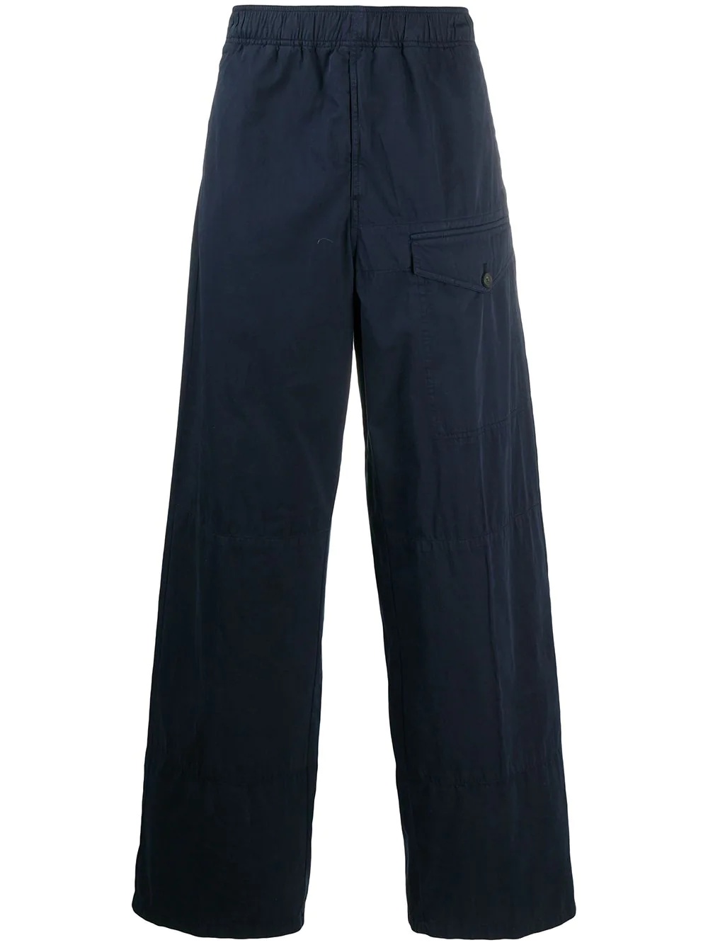 straight-leg mid-rise trousers - 1