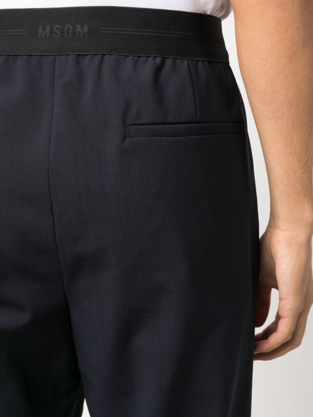 logo-waistband straight-leg trousers - 5