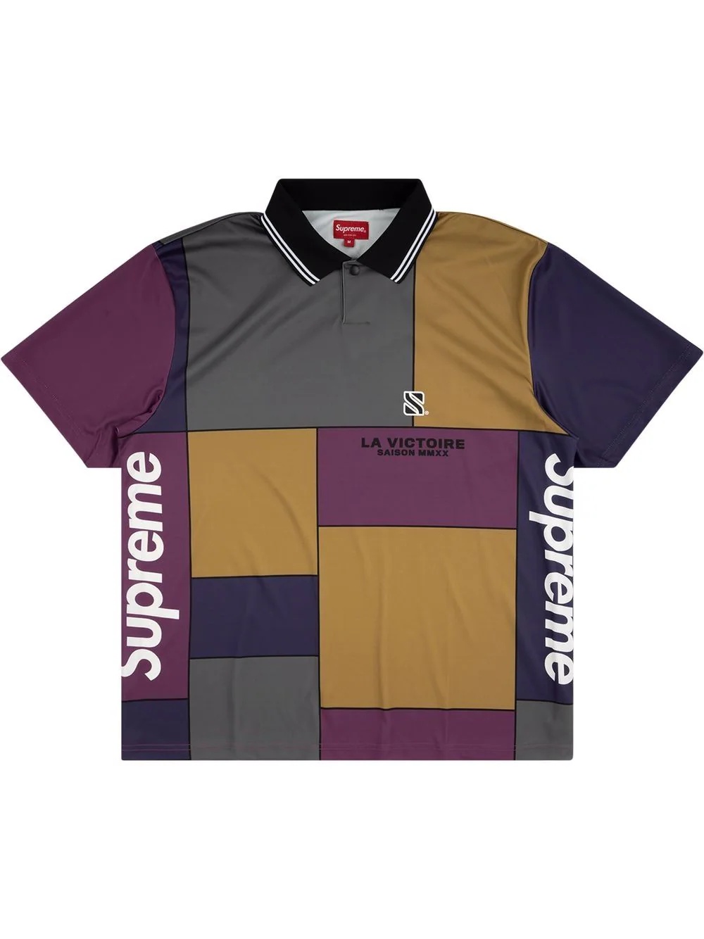 colourblock soccer polo shirt - 1