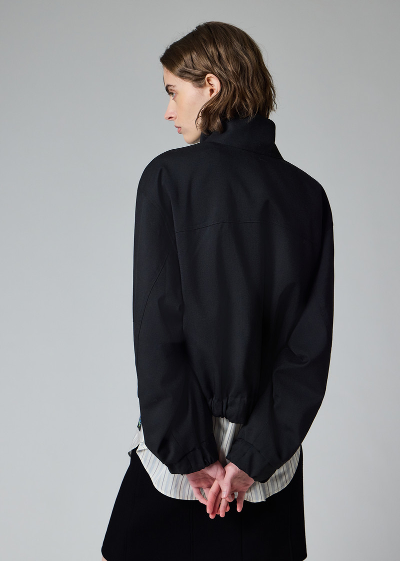 Women's Black Knitted Bomber Jacket 6