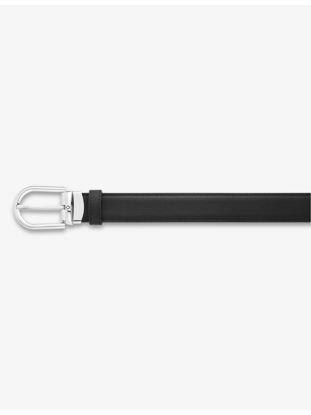 Horseshoe-buckle leather belt - 3