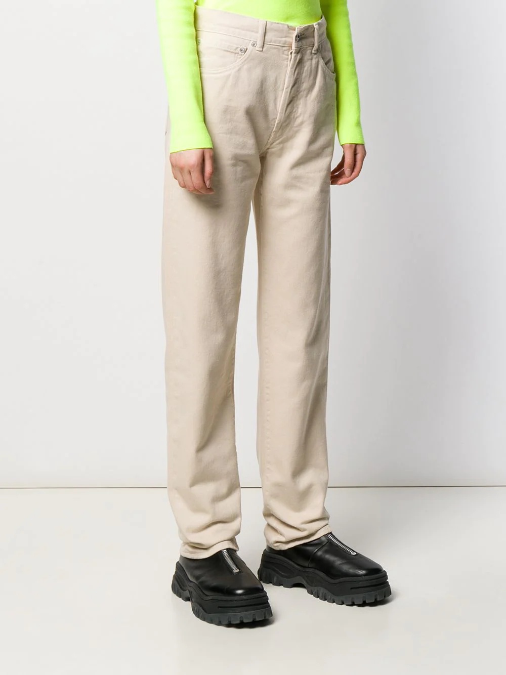 high waist straight-leg jeans - 3
