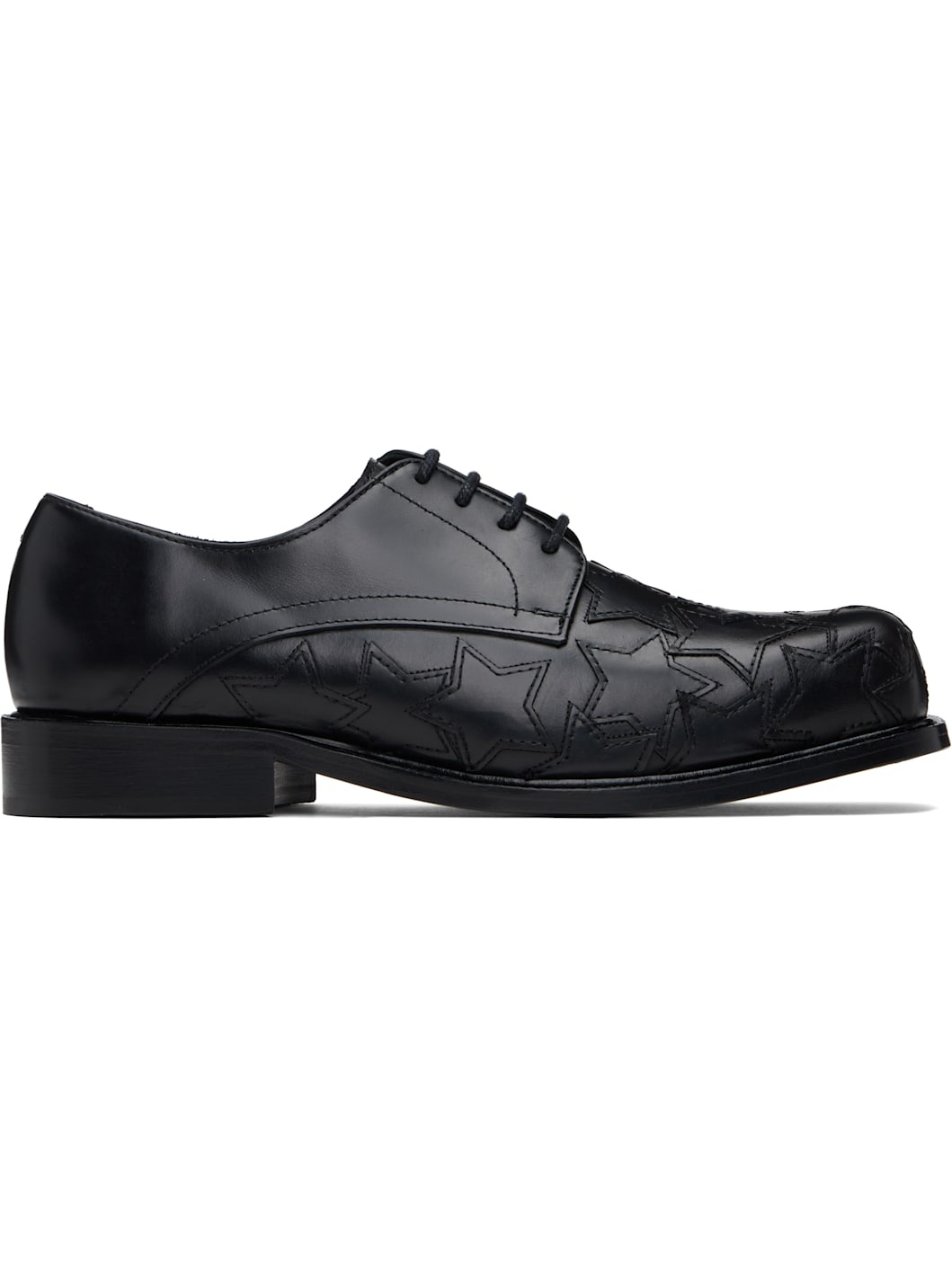 Black Star Square Toe Derbys - 1