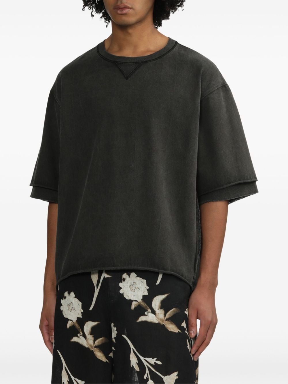 double-sleeve cotton t-shirt - 3