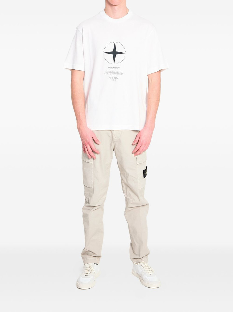 Stone Island printed crew neck T-shirt outlook