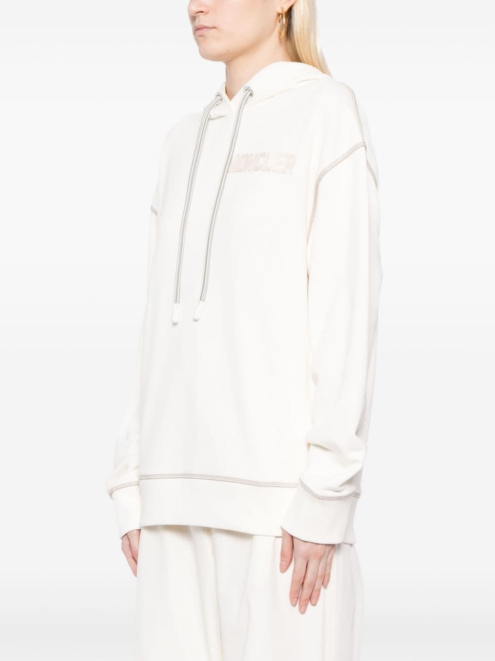 logo-embroidered hoodie - 3