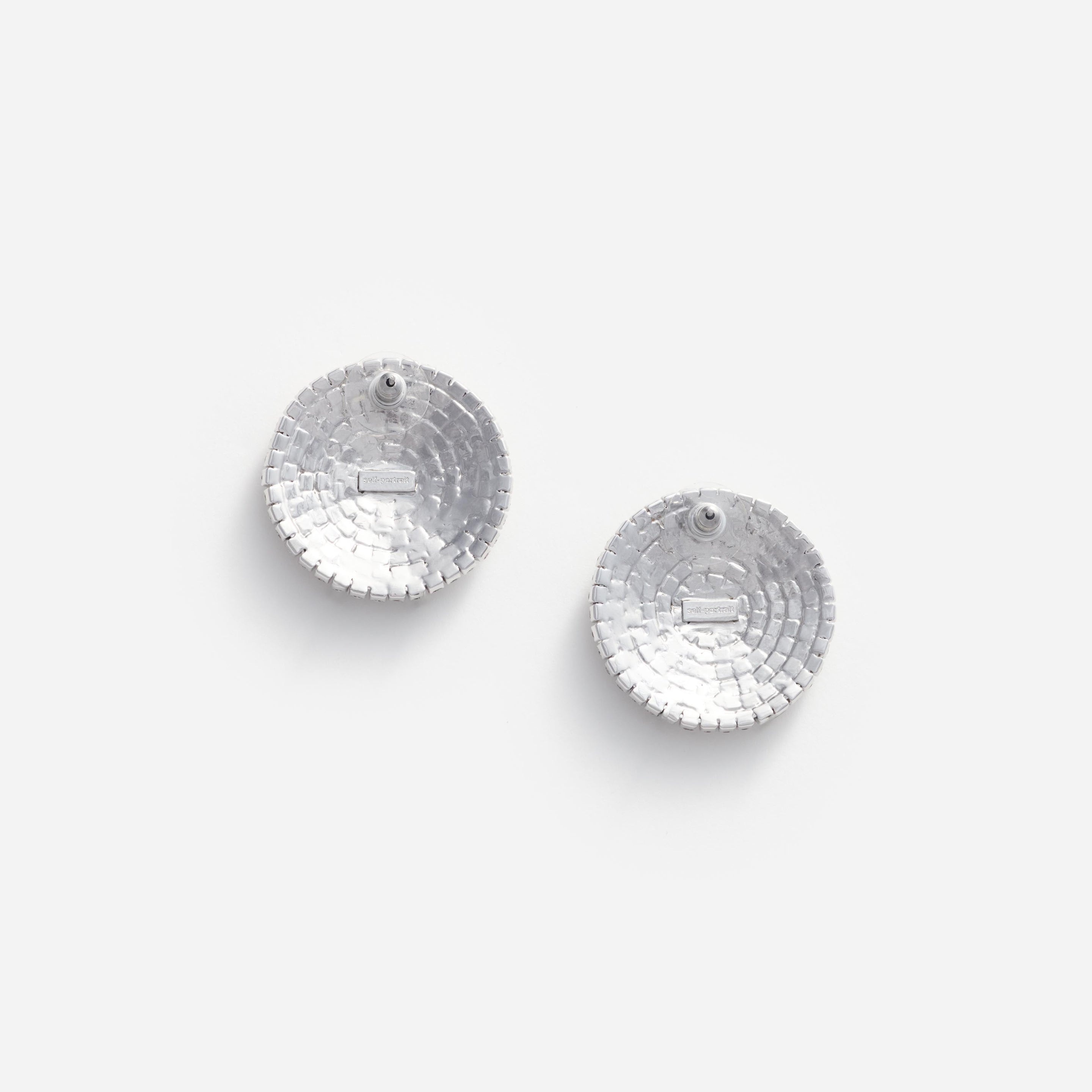 Large Round Crystal Earrings - 2