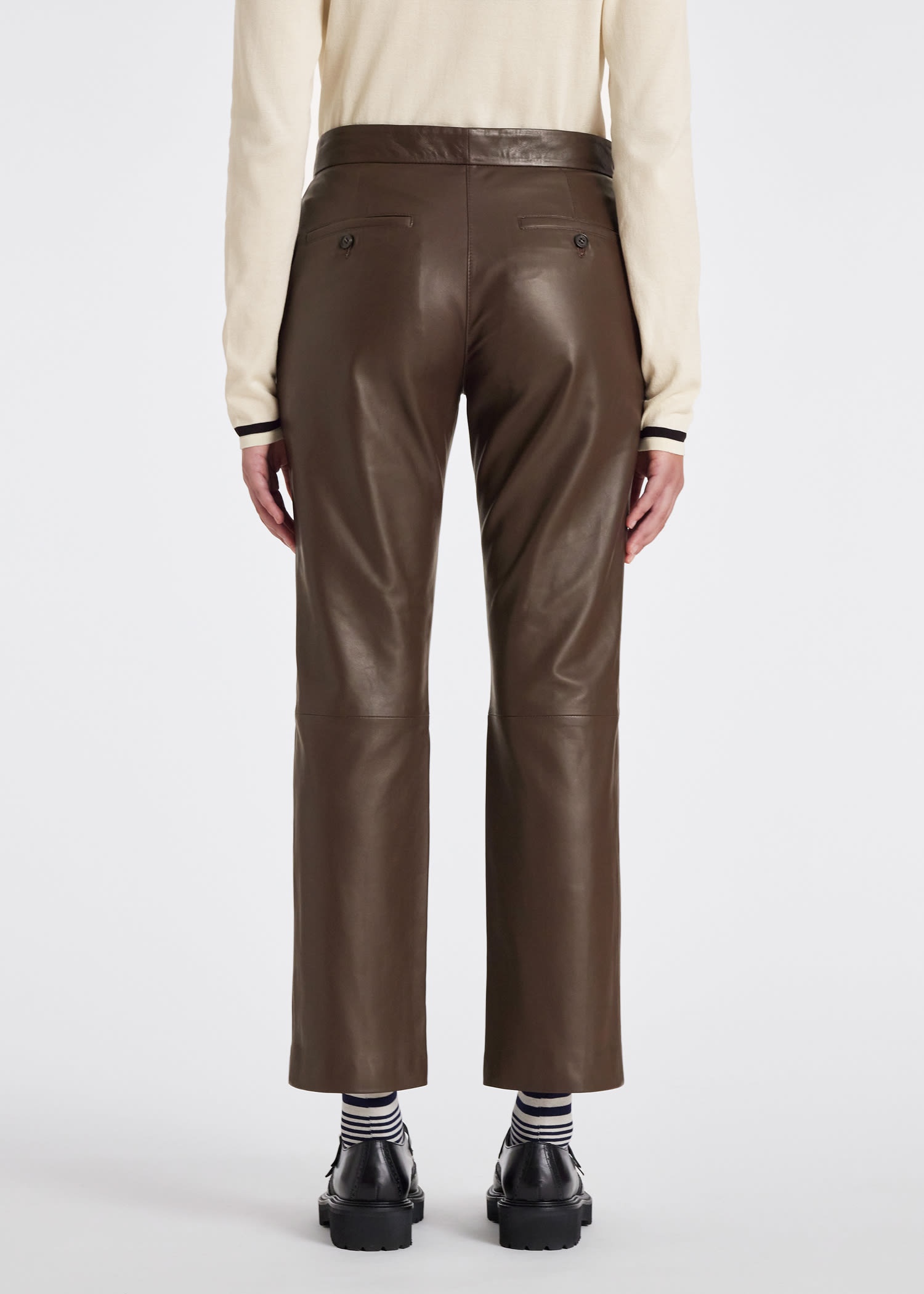 Slim-Fit Leather Pants - 6