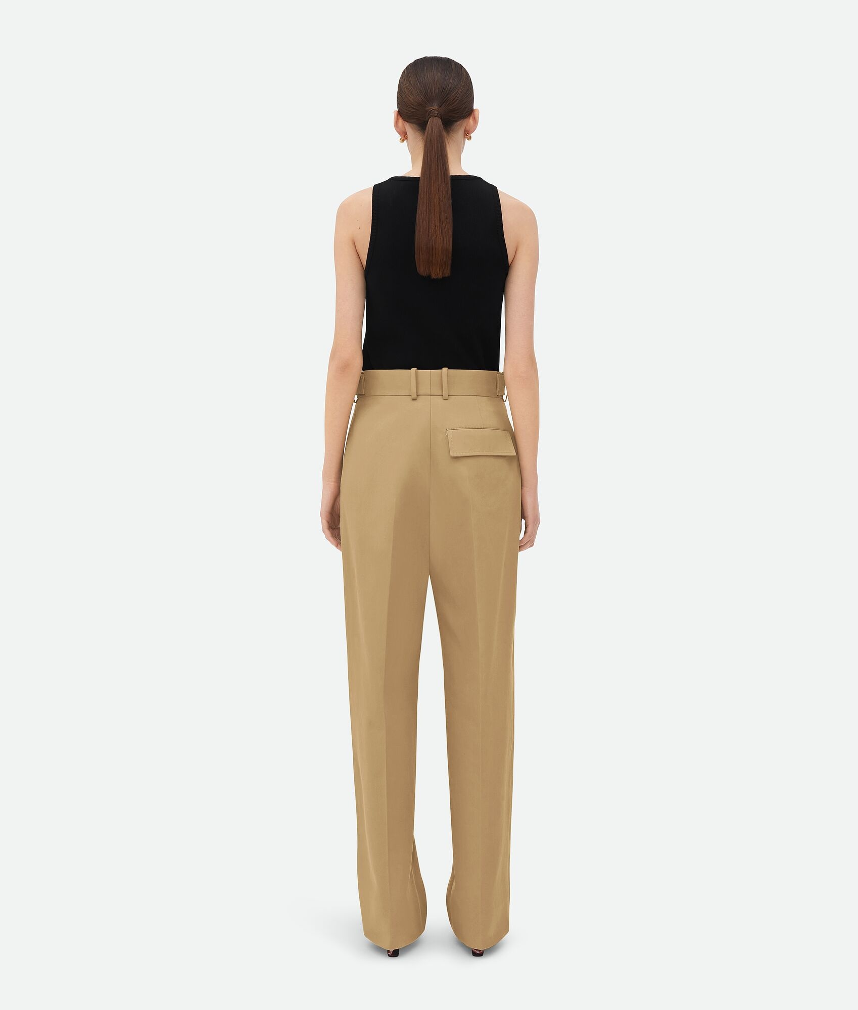 Cotton Twill Tapered Trousers - 3