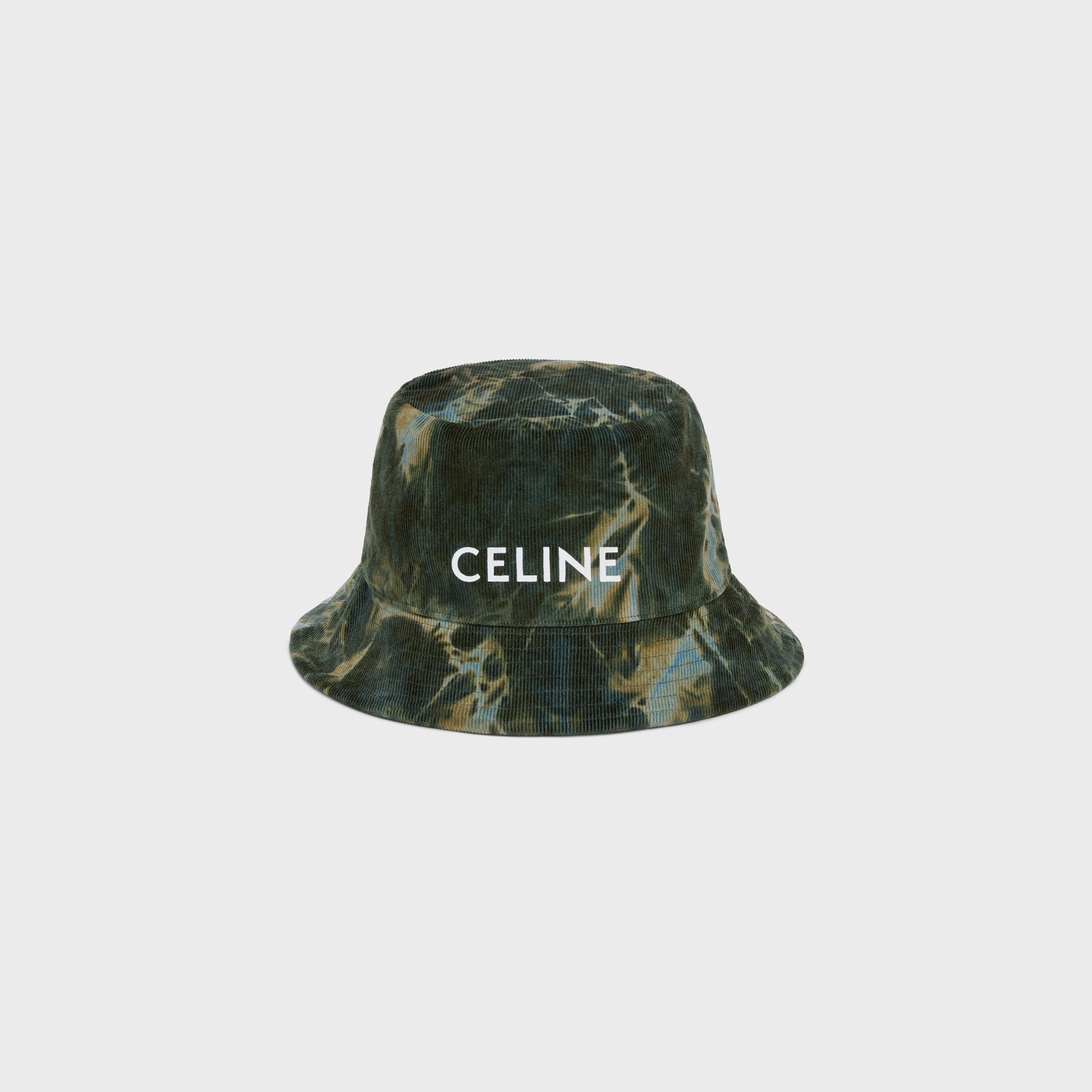 TIE-DYE CELINE BUCKET HAT IN CORDUROY - 1