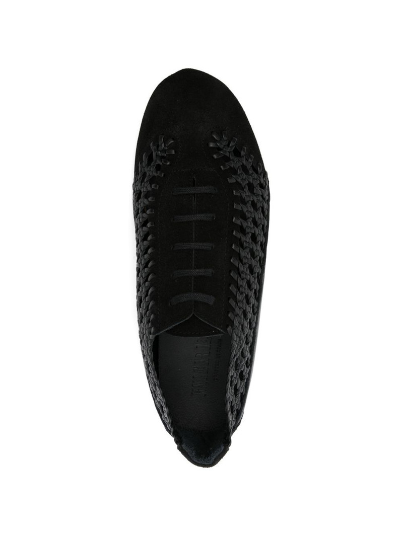 woven lace-up sneakers 4