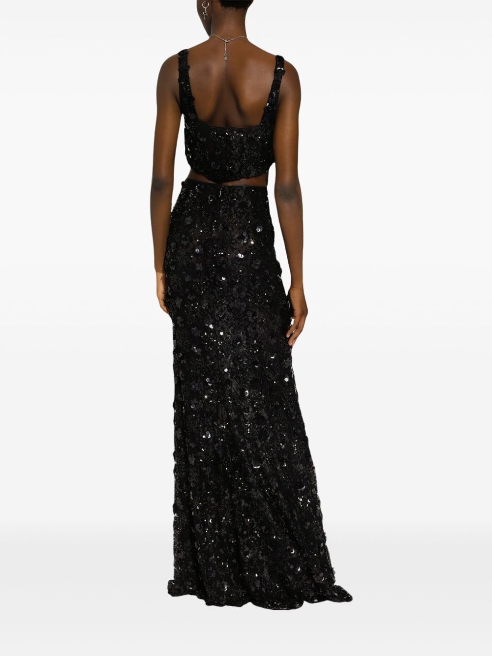sequined sleeveless bralette - 4