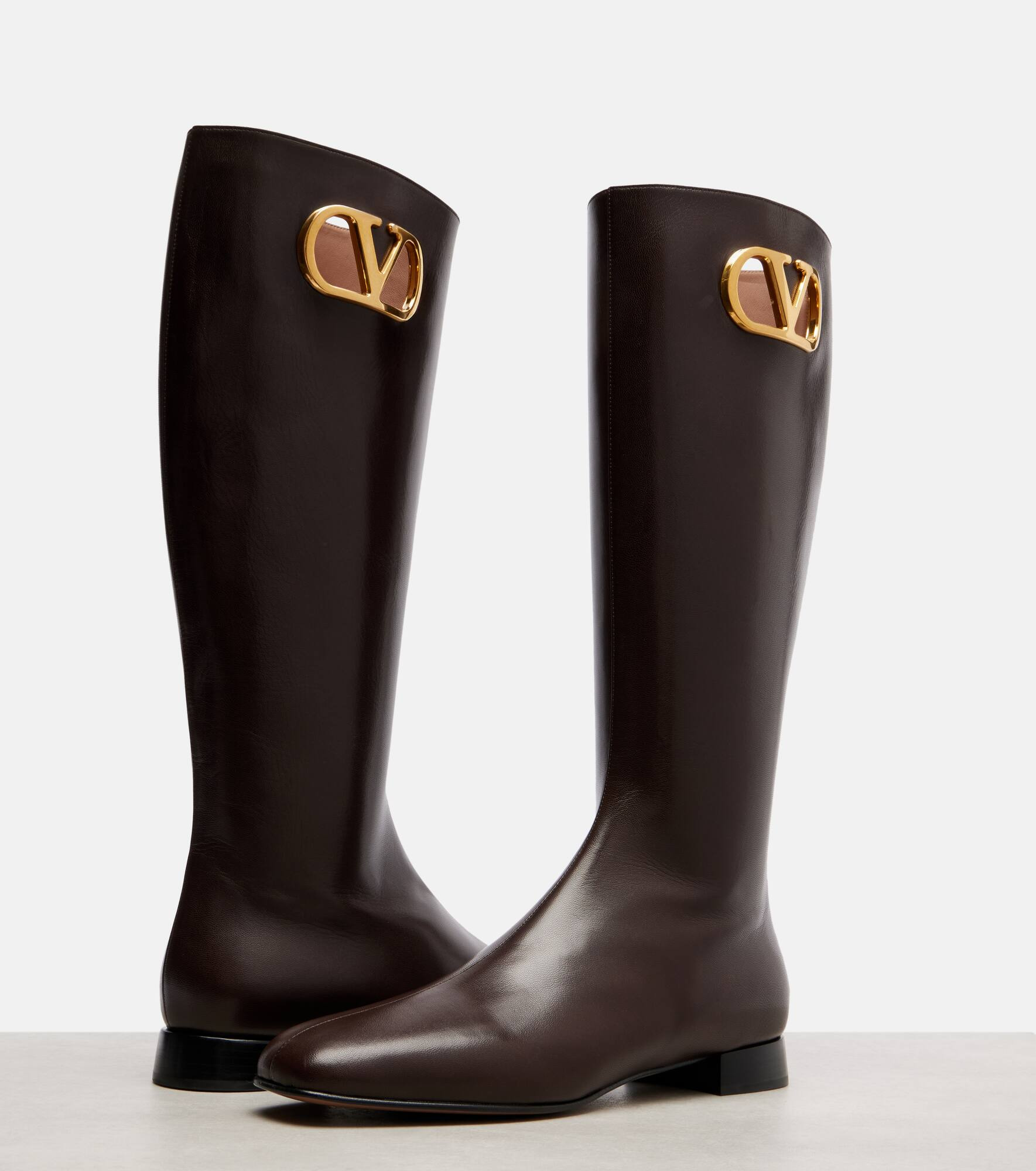 VLogo Signature leather boots - 5