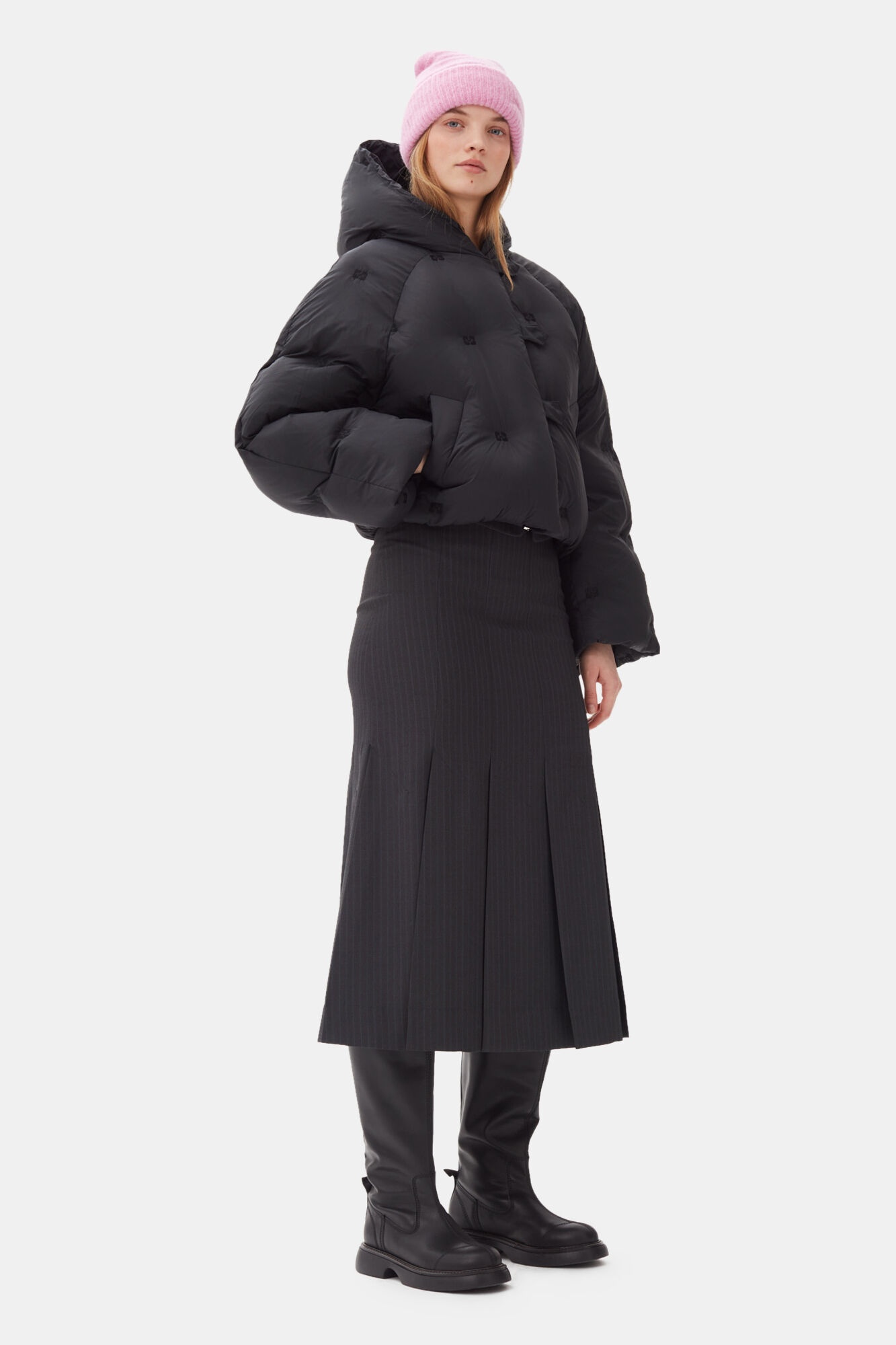 BLACK SHORT TECH PUFFER JACKET - 4