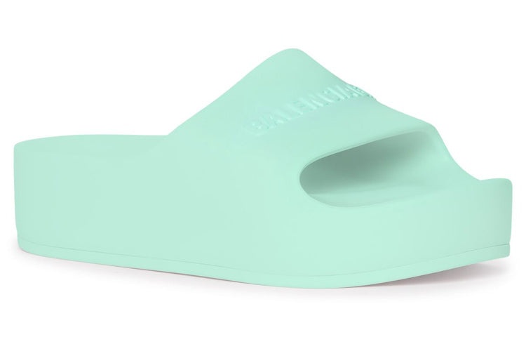 (WMNS) Balenciaga Chunky Slides 'Aqua Green' 654315W1S894598 - 2