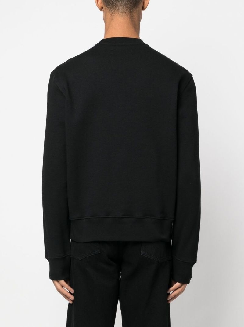 appliqué detail logo-print sweatshirt - 4