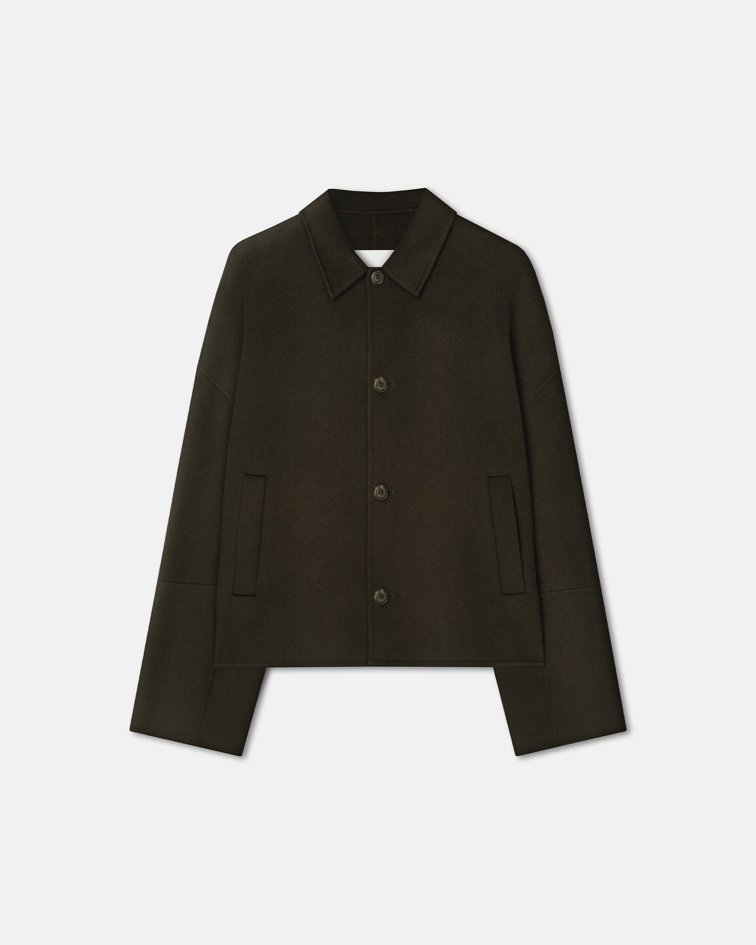 Double Wool And Silk Blend Jacket - 4