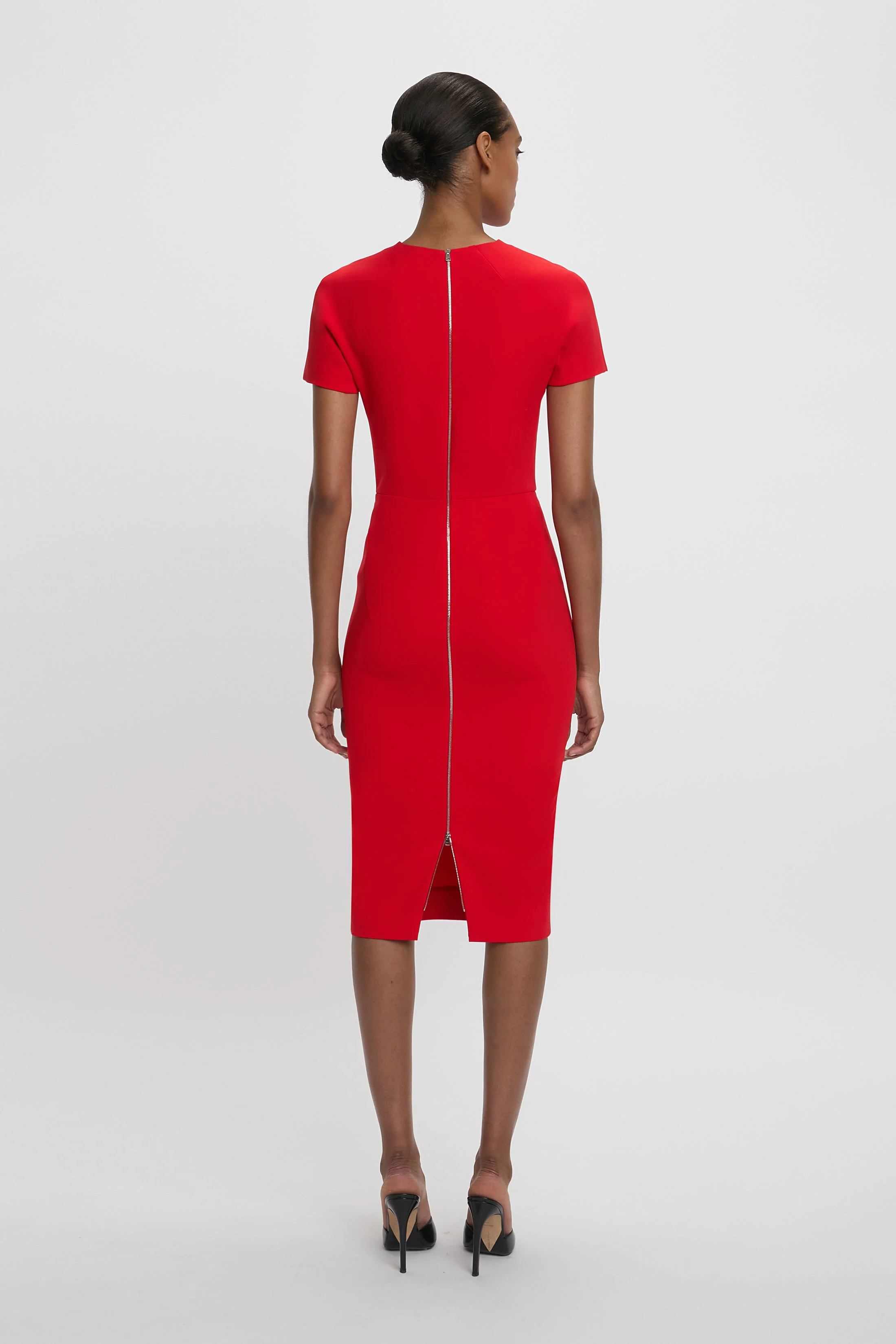 green emerald velvet dress Fitted Tee Dress main image 0