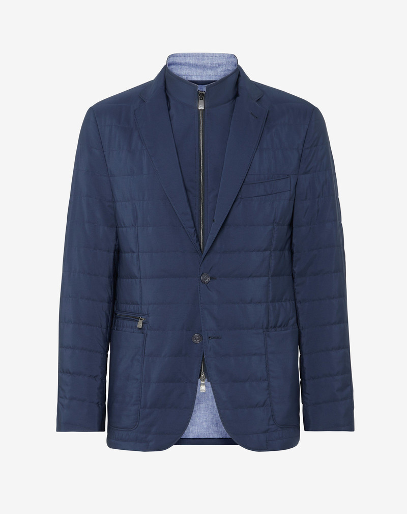 Blue water-repellent jacket with inner vest 1