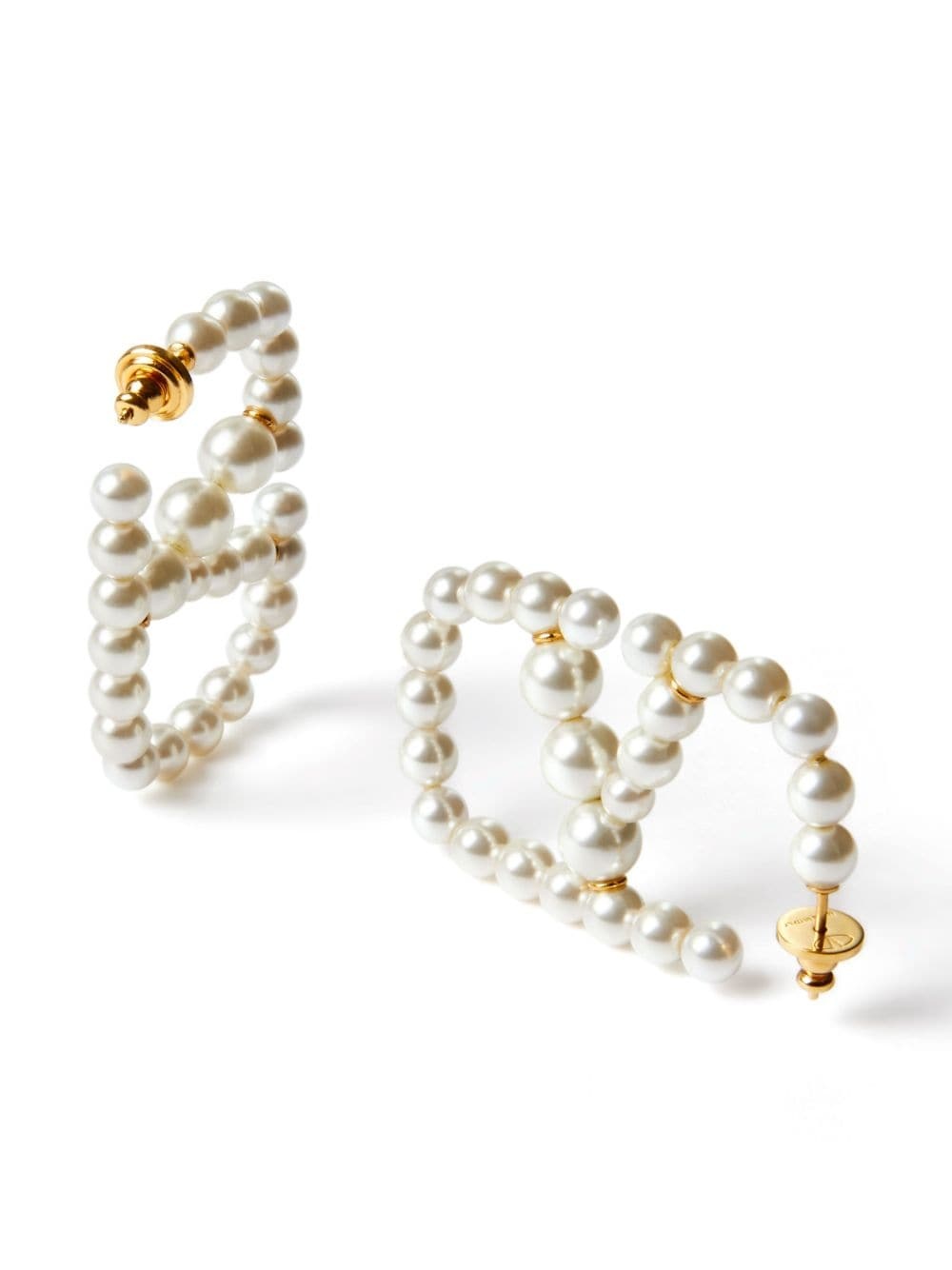 VLogo Signature pearl earrings - 4