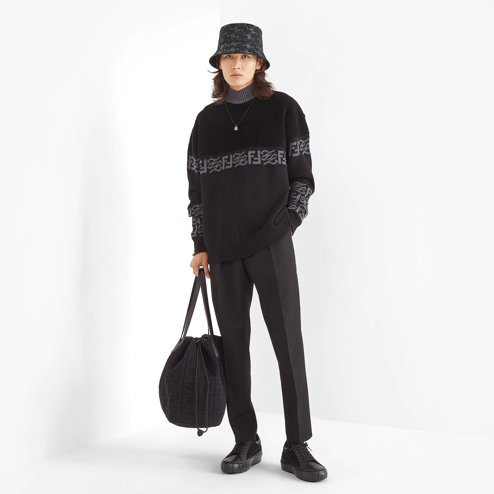Black fabric bag - 6