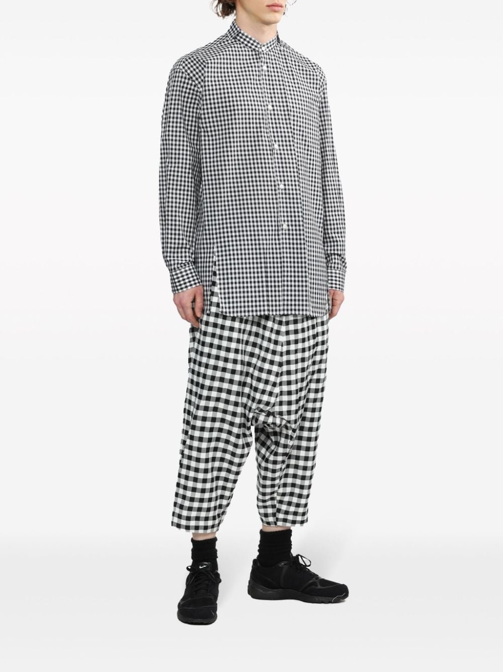 gingham-print cotton T-shirt - 3