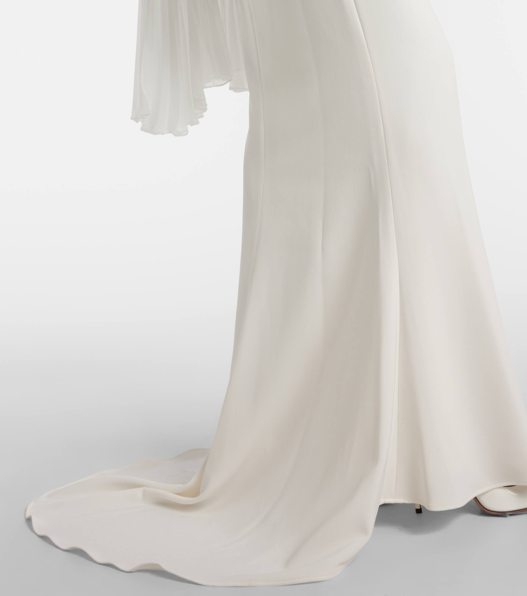 Bridal Lorena chiffon and cady gown - 6