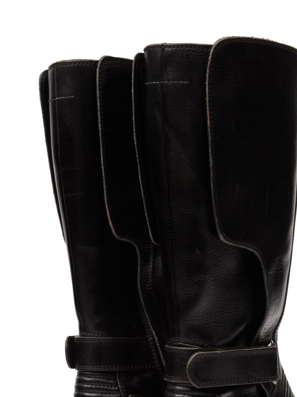 leather biker boots - 5