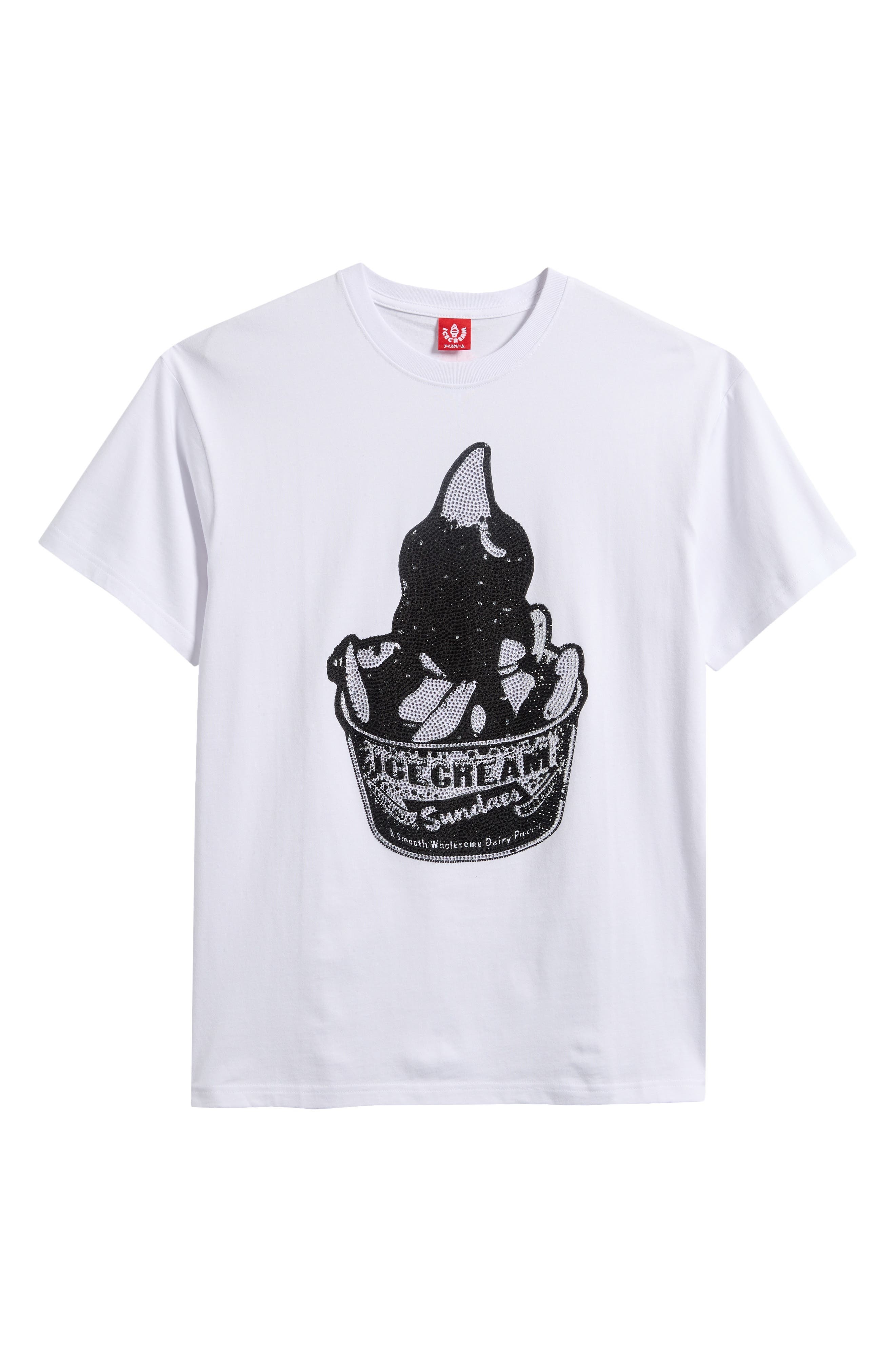 ICECREAM Gleam Embellished T-Shirt in White at Nordstrom - 5
