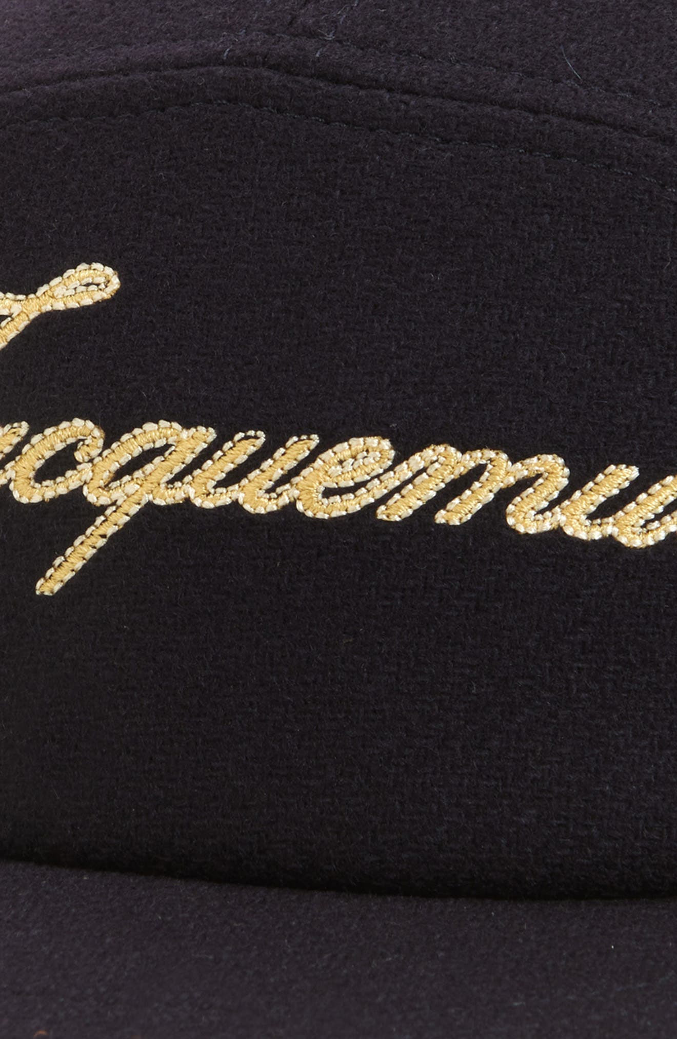 Jacquemus La Casquette Embroidered Logo Wool Blend Baseball Cap in Dark Navy 390 at Nordstrom - 3