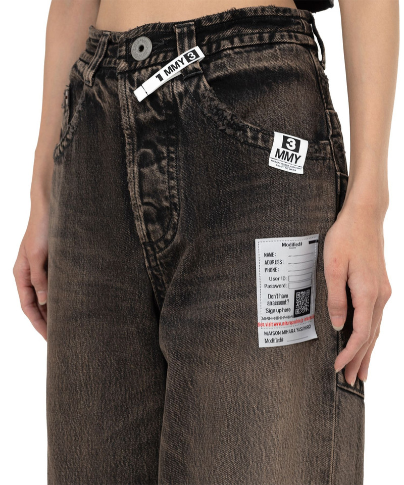 Amateur Sewn Like Wide Denim Pants 7