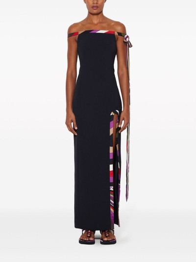 PUCCI Iride-trim off-shoulder gown outlook