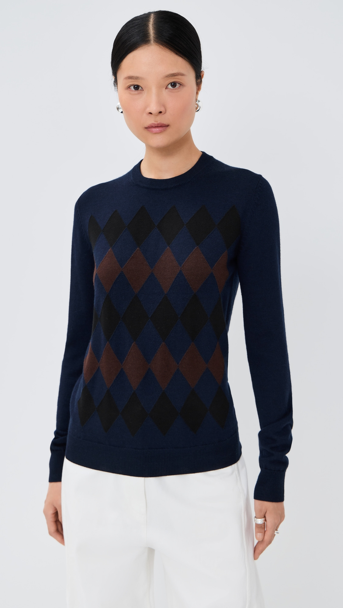 Vivian Top In Argyle Knit - 6