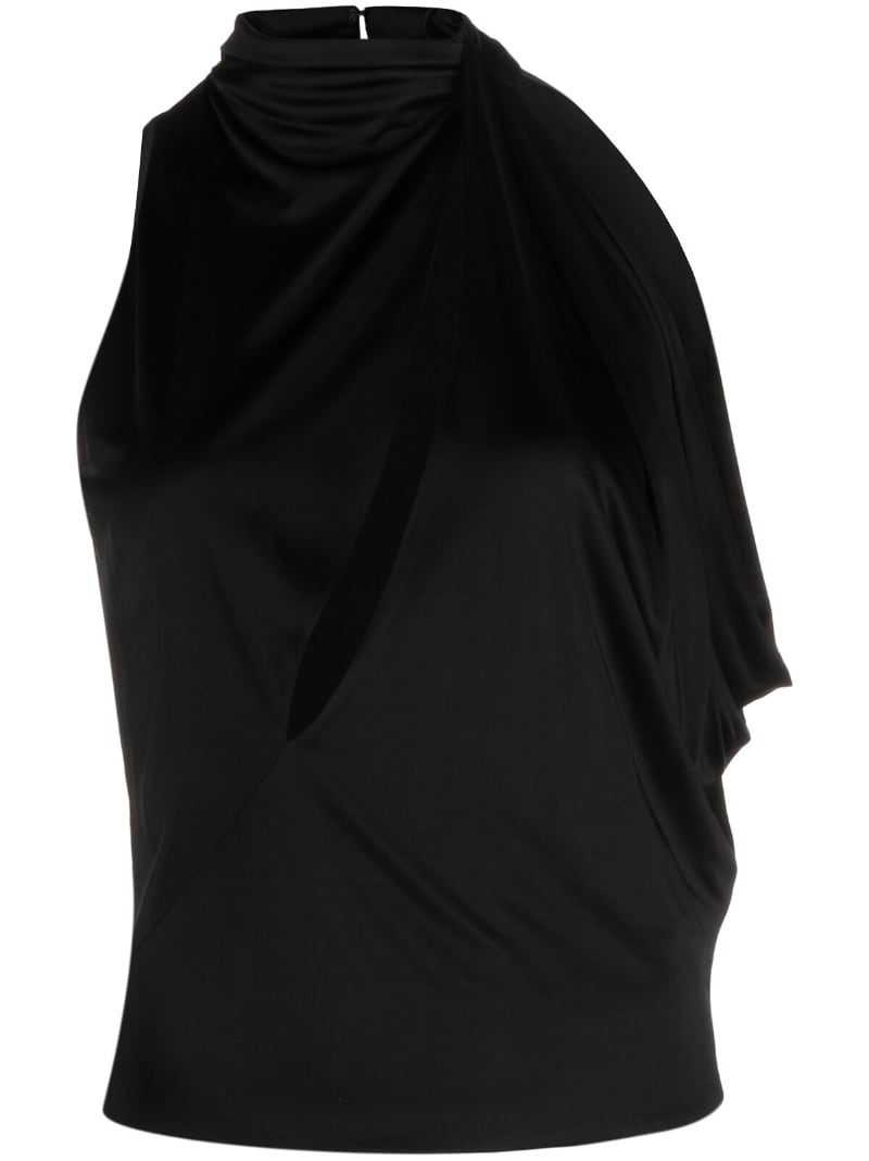 cut-out halterneck top - 1