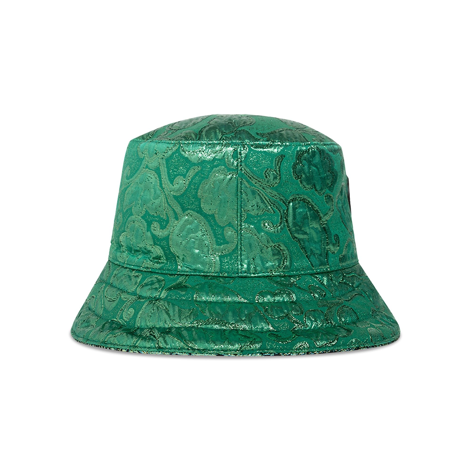 Gucci Metallic Jacquard Reversible Bucket Hat 'Green' - 3