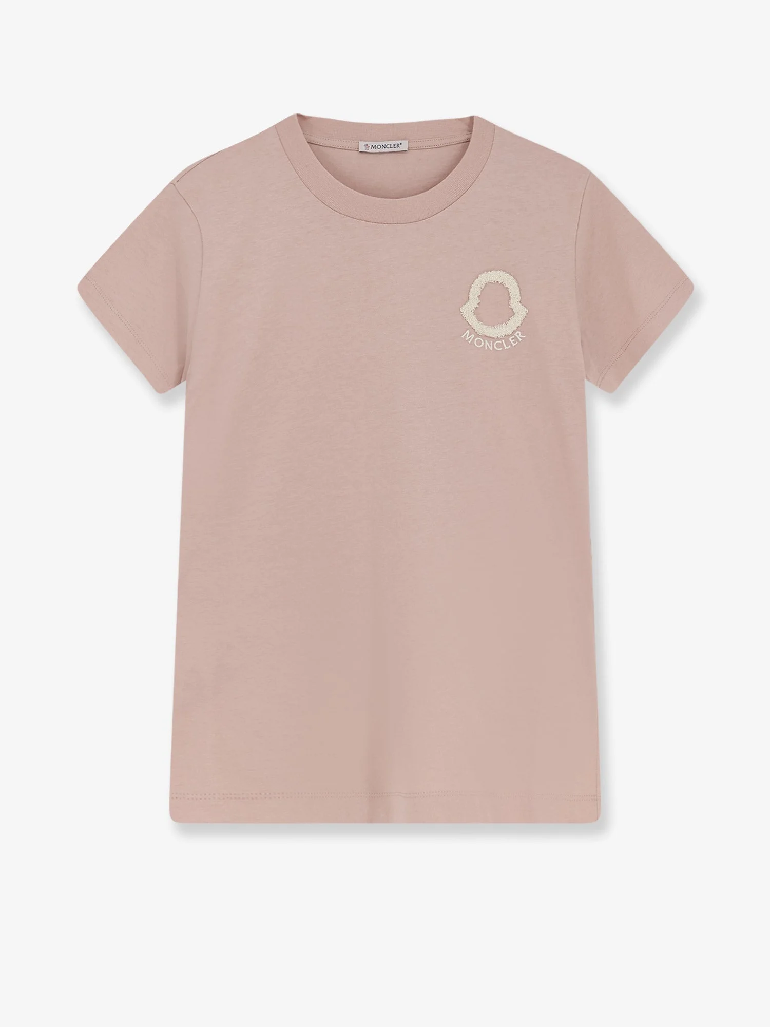 Moncler Cotton T-Shirt With Flocked Logo On The Front - 1
