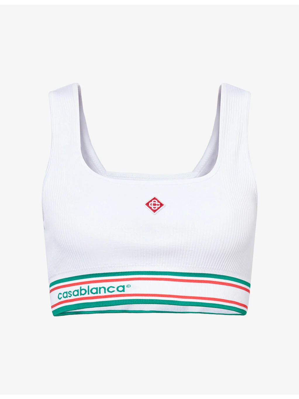 Logo Ribbed Jersey Bralette - 1