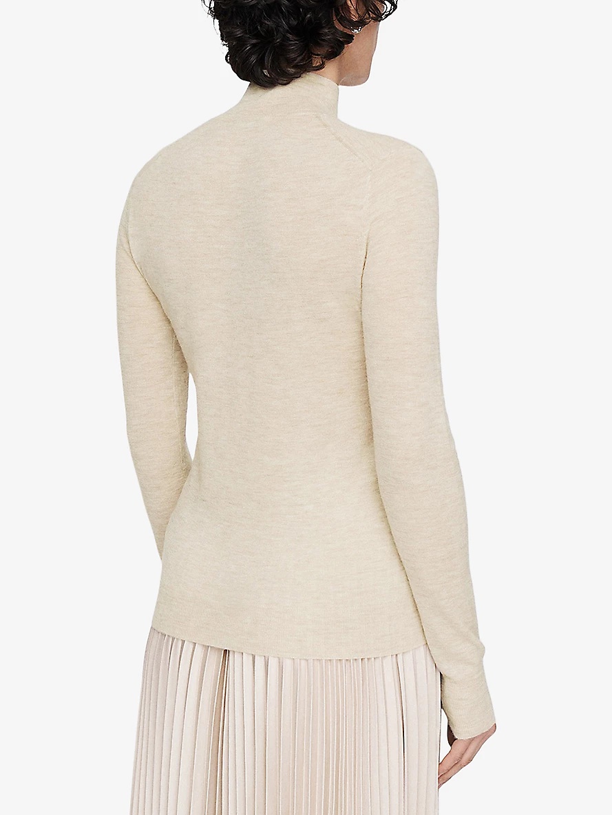 High-neck long-sleeved cashmere jumper - 4