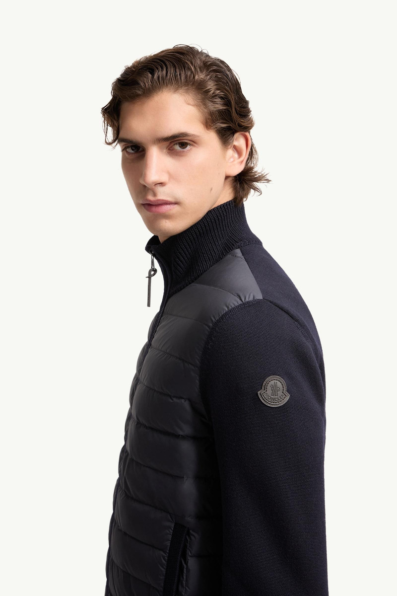 Padded Zip-Up Wool Cardigan 3